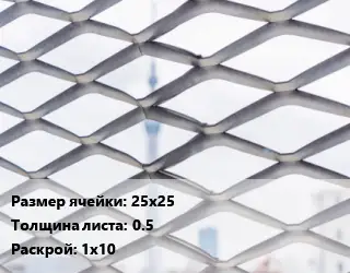 Сетка ЦПВС 25х25 s=0.5 Раскрой: 1х10